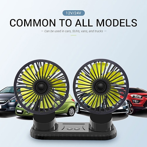 

12V-24V USB Car Fan for Dashboard Air Circulation Fans ABS Three Speeds Summer Cooling Fan High Airflow Fan in Summer Accessori