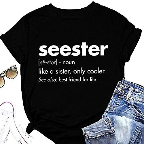 

Women's Shirts Like A Sister ONLY Cooler Short & Long Sleeve Tops Mom Life Shirt Cute Mom Shirt
