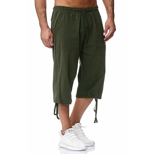 pantaloncini cargo all'aperto 3/4 vestibilità comoda sotto il ginocchio  multitasche capri casual larghi twill di cotone pantaloni capri da  spiaggia(verde militare,xx-large) del 2022 a US $19.79