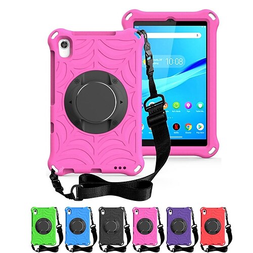 

Tablet Case Cover For Lenovo Tab P11 / Plus Tab M10 HD M10 FHD Plus Tab M8 (FHD / HD) Handle Shoulder Strap with Stand Solid Colored Silica Gel