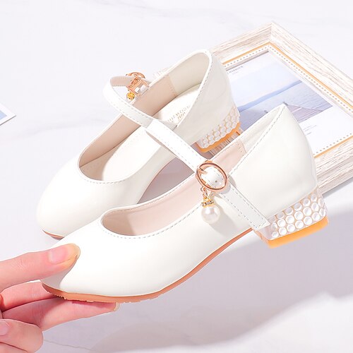 

Girls' Heels Dress Shoes Flower Girl Shoes Princess Shoes School Shoes Leather PU Portable Breathability Non-slipping Princess Shoes Big Kids(7years ) Little Kids(4-7ys) Gift Daily Walking Shoes
