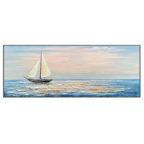 

Oil Painting Handmade Hand Painted Wall Art Modern Abstract Seascape Large Size Home Decoration Decor Rolled Canvas No Frame Unstretched