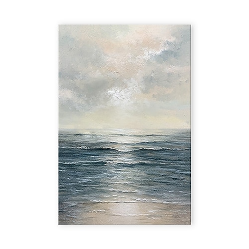 

Oil Painting Hand Painted Vertical Landscape Modern Rolled Canvas (No Frame)