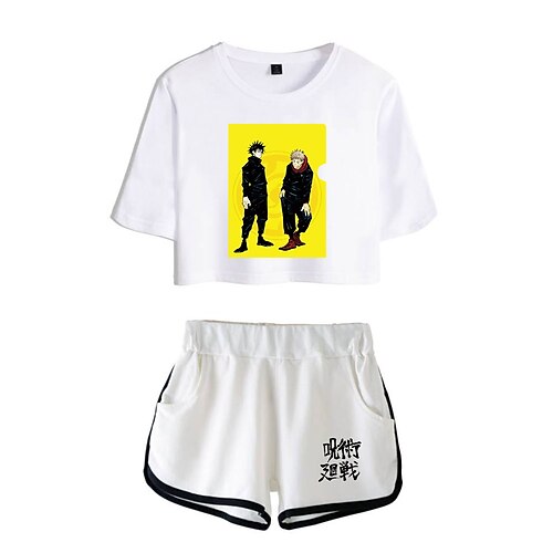 

Inspired by Jujutsu Kaisen Gojo Satoru Outfits Crop Top 100% Polyester Anime Harajuku Graphic Shorts For Women's