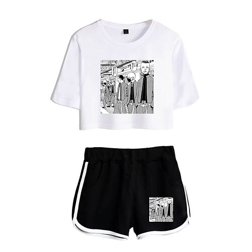 

Inspired by Tokyo Revengers Cosplay Outfits Crop Top 100% Polyester Anime Harajuku Graphic Shorts For Women's