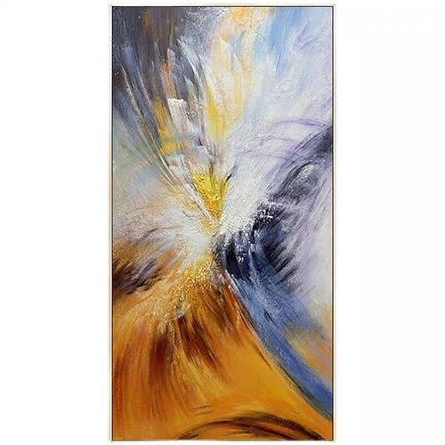 

Oil Painting Hand Painted Vertical Abstract Landscape Contemporary Modern Rolled Canvas (No Frame)