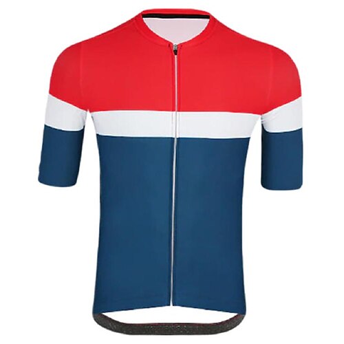 

21Grams Men's Cycling Jersey Short Sleeve Bike Top with 3 Rear Pockets Mountain Bike MTB Road Bike Cycling Breathable Quick Dry Moisture Wicking Reflective Strips Green Yellow Sky Blue Color Block