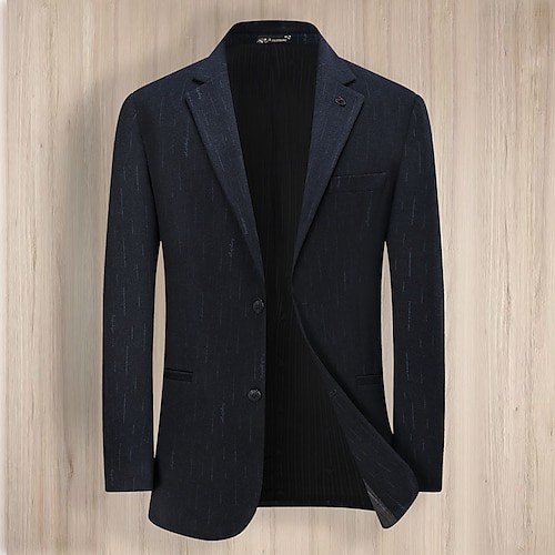 

Men's Casual Blazer Regular Regular Fit Solid Color Navy Blue 2022