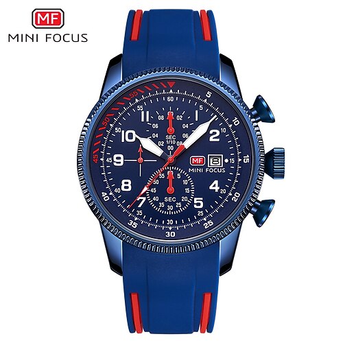 

MINI FOCUS Quartz Watch for Men Analog Quartz Stylish Stylish Modern Style Waterproof Stopwatch Noctilucent Alloy Silicone Fashion