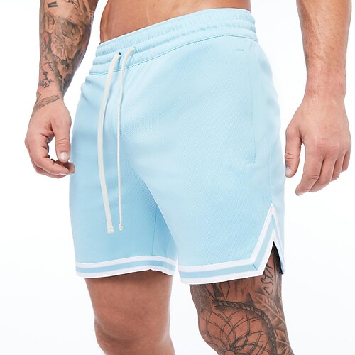 

Men's Swim Trunks Swim Shorts Quick Dry Lightweight Board Shorts Bathing Suit with Pockets Mesh Lining Drawstring Swimming Surfing Beach Water Sports Stripes Summer