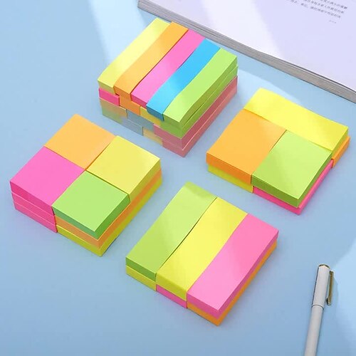 

10 pcs Sticky Notes 33 inch Colorful Paper Cute Self-adhesive Kawaii Post It Notes for School Office Student