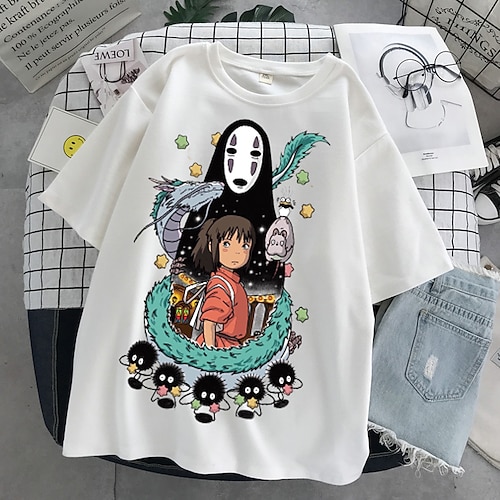 

Inspired by Spirited Away T-shirt Cartoon Manga Anime Harajuku Graphic Street Style T-shirt For Men's Women's Unisex Adults' Hot Stamping 100% Polyester Casual Daily