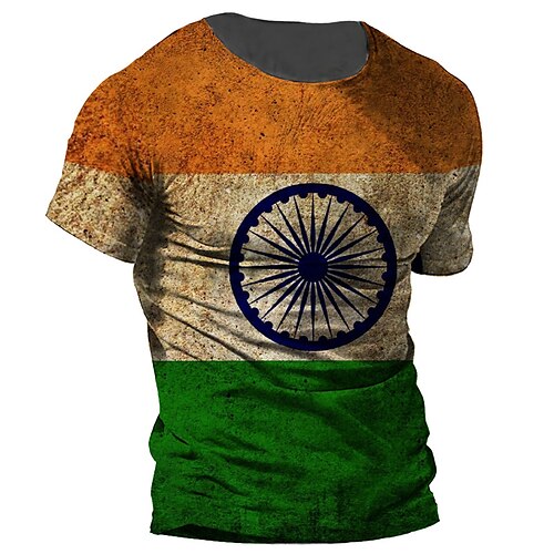 

Men's Unisex T shirt 3D Print Color Block Graphic Prints Crew Neck Street Daily Print Short Sleeve Tops Casual Designer Big and Tall Sports Green