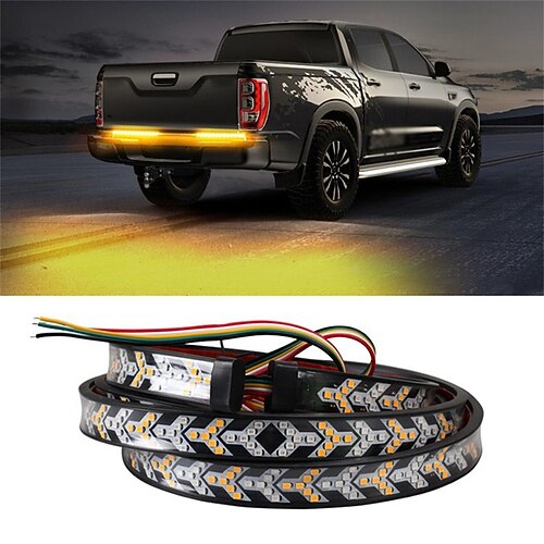 

12V Car LED Tailgate Light 1.2m 48inch Strips Flexible Driving Turn Signal Lamp Bar Car Daytime Running Lights For Truck Pickup Jeep SUV