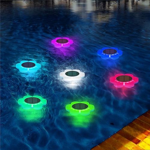 

Floating Pool Light Solar Outdoor Lights RF Remote Control IP68 Waterproof Outdoor Landscape Swimming Pond Aquarium Garden Lawn Decoration Colorful Lighting 1X 2X