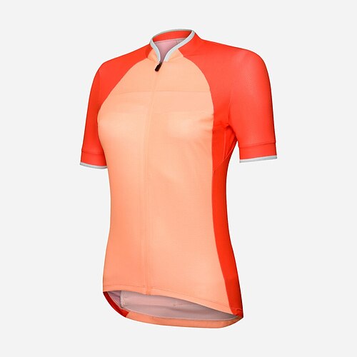 

21Grams Women's Short Sleeve Cycling Jersey Summer Spandex Orange Color Block Bike Top Mountain Bike MTB Road Bike Cycling Quick Dry Moisture Wicking Sports Clothing Apparel / Athleisure