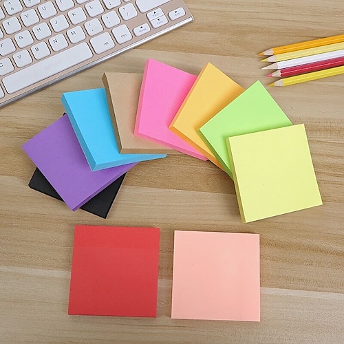 

10 pcs Sticky notes 33 inch Colorful Paper Lined Cute Self-adhesive Post It Notes for School Office Student