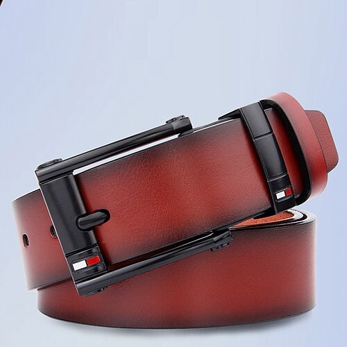 

Men's PU Buckle Belt PU Leather Prong Buckle Geometric Gothic Classic Party Daily Black Brown Coffee