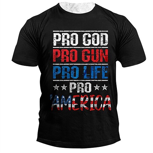 

Men's T shirt 3D Print Graphic Letter Crew Neck Casual Daily Print Short Sleeve Tops Fashion Vintage Designer Big and Tall Black / Summer