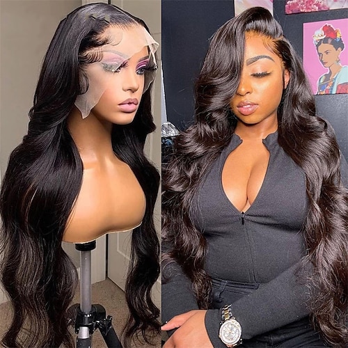 

Transparent Body Wave 13x4 Lace Front Wig Human Hair Wigs 150% Density Brazilian 8-32 inch Wave 4x4 Lace Closure Frontal Wig For Women