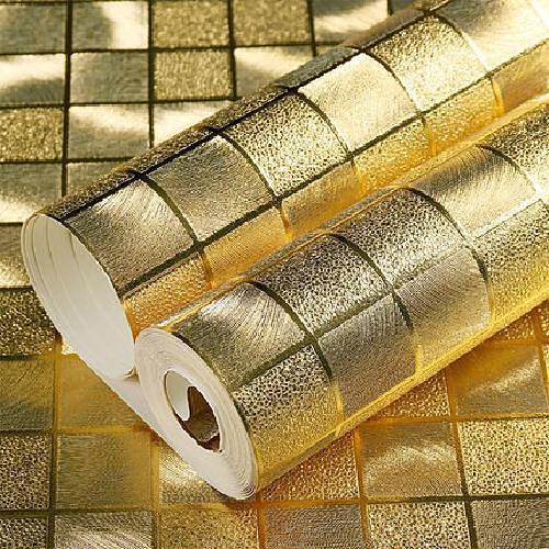 

Modern Style Mosaic Wallpaper Water-Proof Wallpaper Adhesive Required Wall Mural Cabinet Furniture Countertop Paper Roll Wallpaper Home Decor 20.8""374""/53950cm 1 Roll(Need Glue)