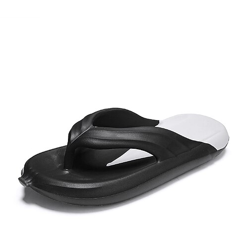 

Men's Sandals Slippers Flip-Flops Crib Shoes Casual Daily Beach EVA(ethylene-vinyl acetate copolymer) Black Gray Khaki Color Block Summer