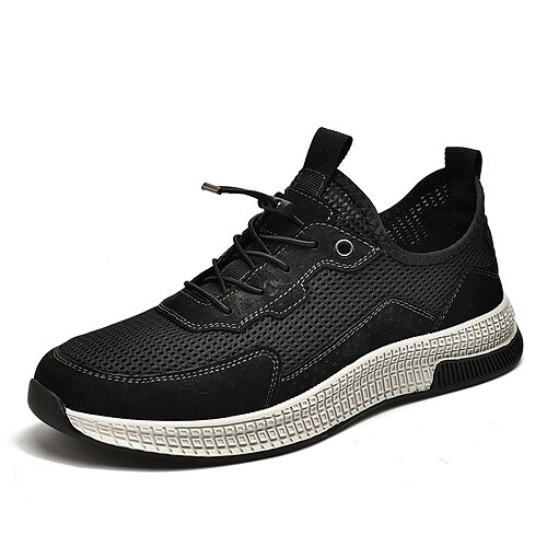 

Men's Sneakers Casual Classic Daily Mesh Pigskin Black Gray Summer
