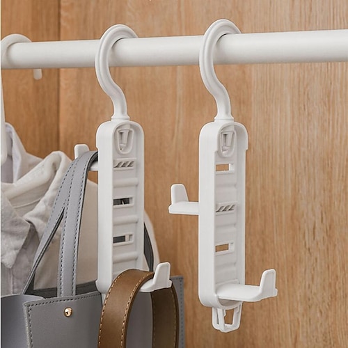 

Rotary Adjustable Double-sided Double Hook Bag Hanger Hook Travel Home Wardrobe Door Back Multi-purpose Coat Hanger