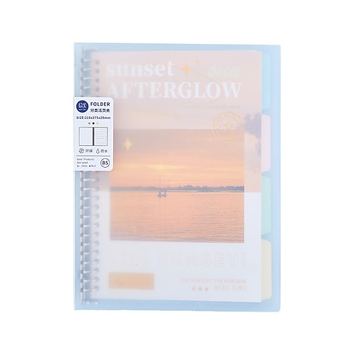

Binder Notebook Lined B5 6.9×9.8 Inch Aesthetic Paper Hardcover Refillable 120 Pages Notebook for School Office Business