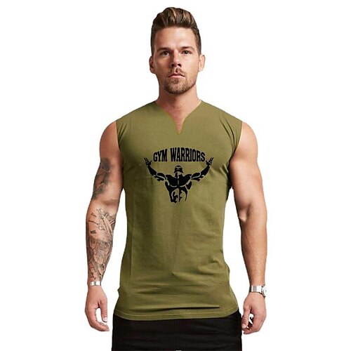

vest men's summer thin cotton printed small v-neck bottoming vest undershirt sports fitness black sleeveless t-shirt
