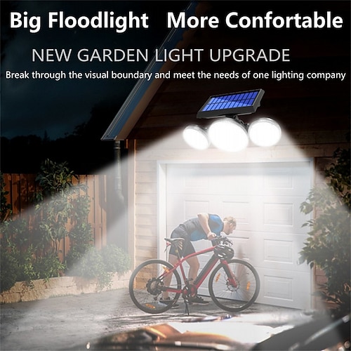 

1/2pcs Solar Spotlights Outdoor 70 LED Wall Lamp with Adjustable Heads Security LED Flood Light IP65 Waterproof with 3 Working Modes