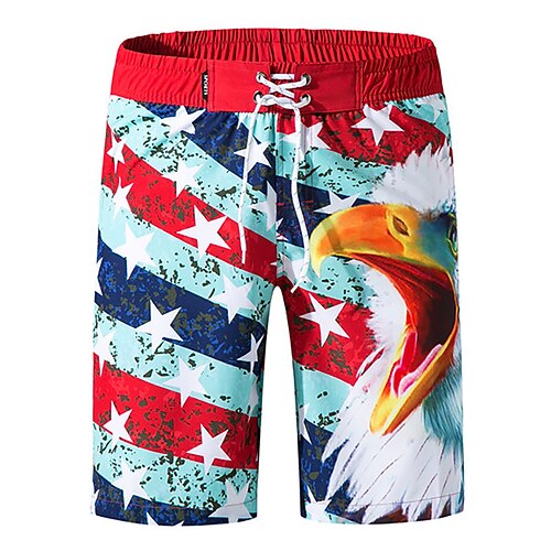 

Men's Swim Shorts Swim Trunks 4-Way Stretch Fabric Board Shorts Breathable Quick Dry Lightweight Mesh Lining Drawstring with Pockets - Swimming Surfing Water Sports Printed Summer