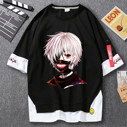 

Inspired by Genshin Impact Kaneki Ken T-shirt Cartoon 100% Polyester Anime Harajuku Graphic Kawaii T-shirt For Men's / Women's / Couple's