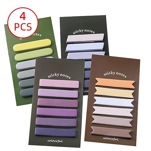 

4 pcs Sticky Notes 52.8 inch Colorful Paper Self-adhesive Bright Colors Post It Notes for School Student Home