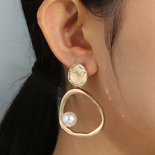 

1 Pair Hoop Earrings For Women's Street Gift Date Alloy Classic Fashion