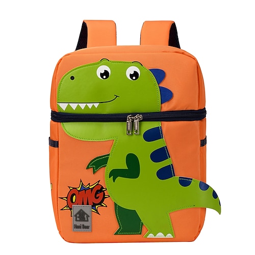 

Animal School Backpack Bookbag for Kids Lightweight With Water Bottle Pocket With Chest Strap Polyester School Bag Satchel 12 inch