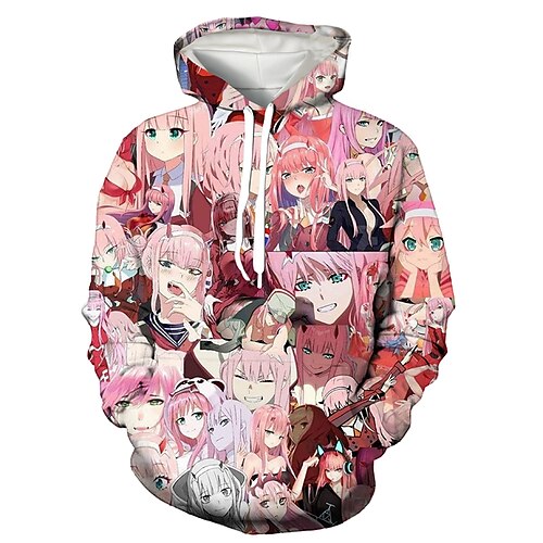 

Inspired by Darling in the Franxx Zero Two 02 Hoodie Cartoon Manga Anime Harajuku Graphic Kawaii Hoodie For Men's Women's Unisex Adults' 3D Print 100% Polyester