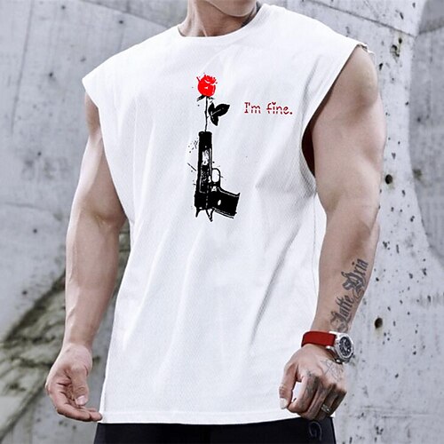 

Men's Unisex T shirt Hot Stamping Graphic Prints Rose Crew Neck Street Daily Print Cap Sleeve Tops Casual Designer Big and Tall Sports White Army Green Orange / Summer