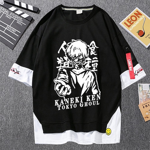 

Inspired by Genshin Impact Kaneki Ken T-shirt Cartoon 100% Polyester Anime Harajuku Graphic Kawaii T-shirt For Men's / Women's / Couple's