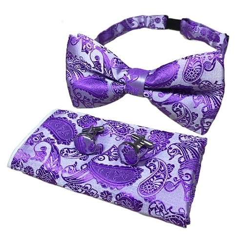 

Men's Ties Bow Tie Pocket Square Cufflinks Sets Work / Wedding / Gentleman Jacquard