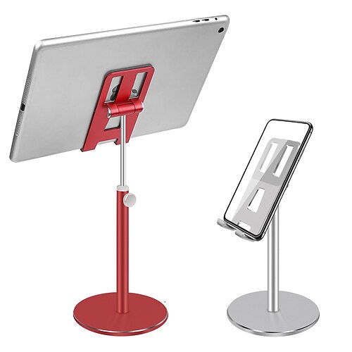 

Phone Stand Rotatable Portable Slip Resistant Phone Holder for Desk Bedside Selfies / Vlogging / Live Streaming Compatible with Tablet All Mobile Phone Phone Accessory