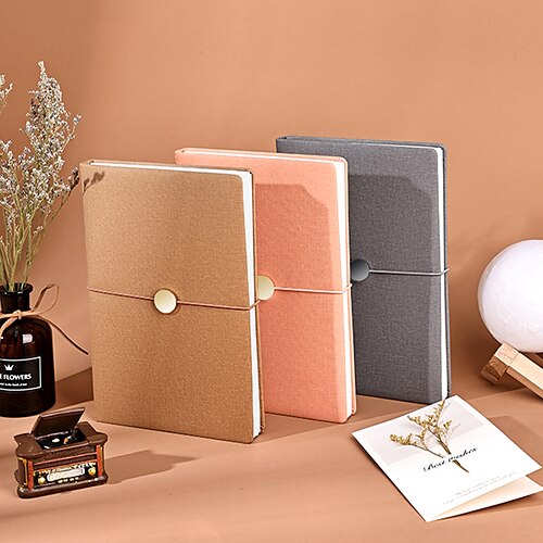 

Leather Notebook Notebook Lined A5 5.8×8.3 Inch Simplicity PU SoftCover Classsic 256 Pages Notebook for School Office Business