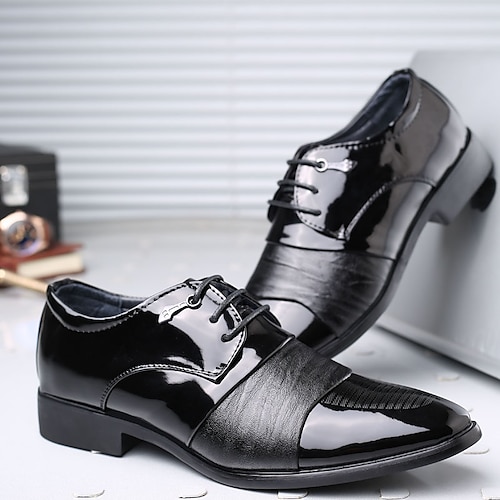 

Men's Oxfords Classic British Daily Office & Career PU Booties / Ankle Boots Black Fall Spring