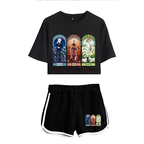 

Inspired by The Promised Neverland Emma Outfits Crop Top 100% Polyester Anime Harajuku Graphic Shorts For Women's