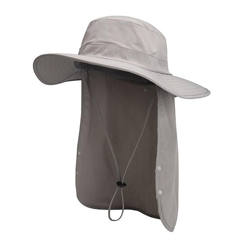

Men's Women's Sun Hat Fishing Hat Hiking Hat Boonie hat Wide Brim with Neck Flap Summer Outdoor UV Sun Protection Sunscreen UV Protection Breathable Hat Sapphire Black Gray for Fishing Climbing