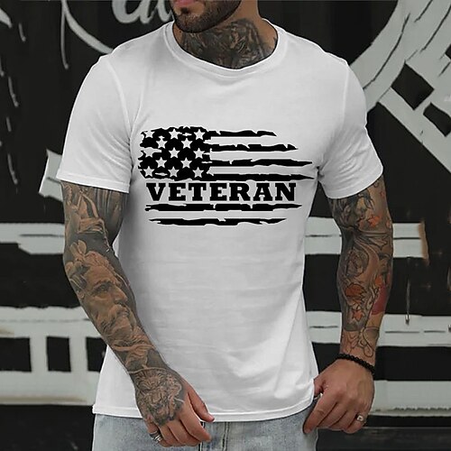 

Men's Unisex T shirt Hot Stamping Graphic Prints National Flag Crew Neck Street Daily Print Short Sleeve Tops Casual Designer Big and Tall Sports White Royal Blue