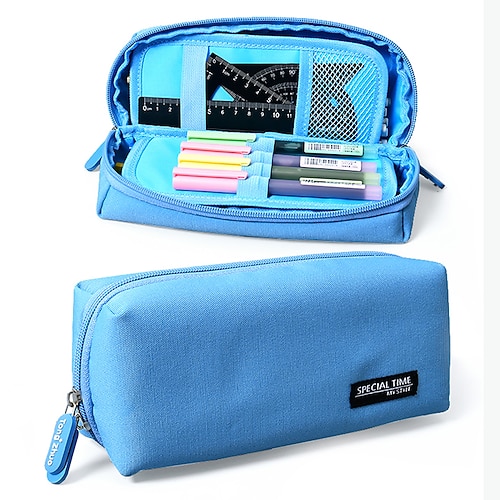 

PencilCasePenPouchMarkerBag Wear-Resistant Multifunction With Zipper Canvas for School Student Kids