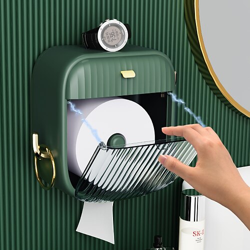 

Paper Box Wall Hanging Paper Towel High-grade Light Luxury Creative Roll Tube Multi-functional Sense Storage