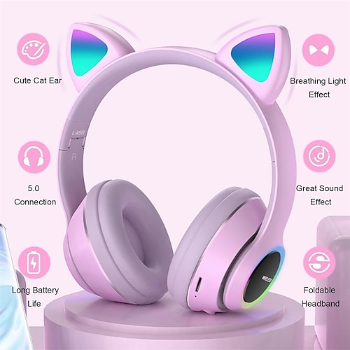 

L450 Over-ear Headphone Over Ear Bluetooth5.0 Stereo HIFI Long Battery Life for Apple Samsung Huawei Xiaomi MI Yoga Fitness Everyday Use Mobile Phone