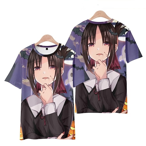 

Inspired by Kaguya-sama: Love is War Fujiwara Chika Shinomiya Kaguya Cosplay Costume T-shirt Cartoon Anime Harajuku Graphic Kawaii T-shirt For Men's Women's Unisex Adults' Hot Stamping 100% Polyester